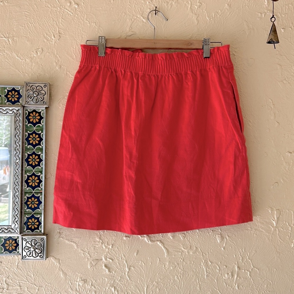 J. Crew Lined Linen Skirt size 6